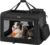 Feandrea Dog Crate, Collapsible Pet Carrier, XL, Portable Soft Dog Crate, Oxford Fabric, Mesh, Metal Frame, with Handle, Storage Pockets, 32 x 23 x 23 Inches, Black UPDC80H