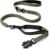 Heavy Duty Tactical Dog Leash with Quick Release Carabiner and Highly Reflective Threads,4-6FT Power Stretch Dog Leash for Medium Large Dogs (Army Green)