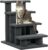 PawHut 4-Step Multi-Level Carpeted Cat Scratching Post Pet Stairs, Dark Grey
