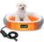 Indoor Heated Cat Bed,Heated Pet Bed for Indoor Cats Kitten Small Dogs Puppy Electric Warming Bed Heater Soft & Cozy Pet Heating Pad with Timer and Temp Adjustable Machine Washable-Oval Gray