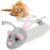 Cat Toys Squeaky Rechargeable Moving Mouse with Dynamic Magic Tail, Automatic Self Play Mouse Interactive Toy for Indoor Cats, Electric Motion Activated Mice Toys for Kitten (Gray)