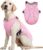 Kuoser Dog Cooling Vest for Large Dogs, Lightweight Pet Cooler Jacket Breathable Mesh Doggie Cooling Shirts Reflective Dog Cooling Harness for Beach, Hiking, Walking Pink XXL
