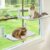2PC Cat Window Perch Cordless Foldable Cat Hammock Bed for Window with Metal Frame and Reversible Cover, Large Suction Cups Window Resting Seat for Indoor Cats (Cat Bed, M-2PC)
