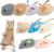 9 Pcs Cat Mouse Toys, Catnip Cat Toys, Chew Toys for Cat, Soft Plush Catnip Cat Toys, Mice Toys with String Tails Interactive Play for Cat, Puppy, Kitty Kitten