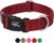 Hyhug Pets Classic Regular Comfortable and Sturdy Nylon Dog Collar – Solid Color,Easy to Get On&Off. (Large, Red)