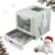 Large Enclosed Cat Litter Box, Top Entry Stainless Steel Litter Box Tray with Lid, Foldable Covered Toilet Drawer Type Cat Litter Tray, Easy Cleaning Kitty Litter Box for Big Cat, Anti-Leakage, Blue