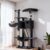 Hey-brother Cat Tree, 53 inch Cat Tower for Indoor Cats, Cat House with Padded Platform Bed, Toy Balls, Large Cozy Condo, Hammocks and Sisal Scratching Posts, Smoky Gray MPJ019-SG