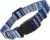 Cobee Nylon Dog Collar, Adjustable Puppy Collars with Patterns Bohemian Style Soft Comfortable Cat Collar Pet Collars for Small Medium Dogs(Blue M)