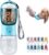 Dog Water Bottle with Food Container, Travel Puppy Water Bowl, Portable Pet Dispenser, Dog Gift Stuff Accessories Items, Puppy Essentials Necessities for Yorkie Chihuahua Walking and Hiking