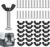 Pet Carrier Fasteners Kennel Replacement M6 Bolts and Butterfly Nuts for Plastic Cat Crate and Dog Crate Dog Kennel Accessories Cat Cage Carrier Parts (24 Set)