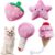 Small Dog Toys, 4 Pack Pink Dog Squeak Toys, Puppy Toys for Small Dogs, Durable Plush Dog Toy Set, Soft Dog Chew Toys for Puppies & Small Dogs, Dog Stuffed Toys Gift Pack