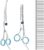 Dog Grooming Scissors with Safety Round Tips, Heavy Duty Titanium Pet Grooming Trimmer Kit, Professional Thinning Shears, Straight Scissors with Comb for Dogs and Cats (Set of 3)