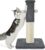 Made4Pets Cat Scratching Post with Thicker Post（3.6“） Tall 23.6” for Indoor Cats and Kitten, Cat Scratcher Post Sisal & Carpet with Toy, Cat Scratch Post with Carpet Wider Base to Protect Cat-Grey