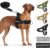 SlowTon No Pull Dog Harness and Leash Set for Large Medium Dogs, Soft Padded Adjustable Dog Vest, Reflective Tactical Military Dog Harness 5.9 Ft Dog Leash Anti-Twist Pet Lead (Black,L)