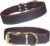 QRDA Leather Dog Collar Brown Dog Training Collar Heavy Duty Premium Leather Dog Collar Dog Collars for Medium/Large Dogs