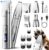 oneisall 4 in 1 Dog Grooming Kit with LCD Display, Dog Hair Trimmer for Paw Nail Grinder, Rechargeable Cordless Low Noise IPX7 Waterproof Pet Clippers