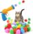 Cat Ball Toy Launcher Gun 37pcs Cat Toys for Indoor Cats Cat Toys for Bored Indoor Adult Cats Interactive Cat Toy Kitten Toys Cat Balls Fetch Toy Cute Cat Toys Cat Ball Launcher