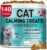 Cat Calming Treats, 140 Soft Chews to Relieve Anxiety, Stress & Prevent Bites, Perfect for Travel & Veterinary Visits, Soothing Calming Care for Indoor Cats Chicken Flavor 7.41 OZ