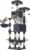 Feandrea Cat Tree, 206 cm Large Cat Tower Condo with 13 Scratching Posts, 2 Perches, 2 Caves, Basket, Hammock, Pompoms, Multi-Level Design, Smoky Gray UPCT190G01
