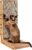 EHEYCIGA Cardboard Cat Scratcher for Indoor Cats, 68 CM L Shaped Vertical Cat Scratching Pad with Ball Cat Toy, Large Cat Scratcher Board