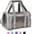 Henkelion Cat Carriers Dog Carrier Pet Carrier for Small Medium Cats Dogs Puppies up to 15 Lbs, TSA Airline Approved Small Dog Carrier Soft Sided, Collapsible Waterproof Travel Puppy Carrier – Grey