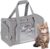 Cat Carrier Bag, Dog Travel Carriers, Airline Approved Soft-Sided Pet Carrier for Small Medium Cats and Small Dogs, Portable Carrier with 4 Open Doors and 3 Mesh Windows, Grey, Collapsible