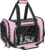 Soft Sided Carrier for Cats Dogs,TSA Airline Approved Collapsible Travel Pet Carrier (Pink, Medium)