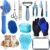 Dog Brush, 13Pcs Pet Grooming Kit with Deshedding Brush for Dogs and Dog Nail Clippers, Cat Grooming Supplies with Pet Hair Removal Gloves, Dematting Comb Brush Shampoo Scrubber for Short & Long Haired Dogs / Cats