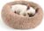 Dogs Bed for Small Dogs, Anti-Anxiety Washable Round Bed (Camel, 24.0″ L x 24.0″ W x 8.0″ Th)